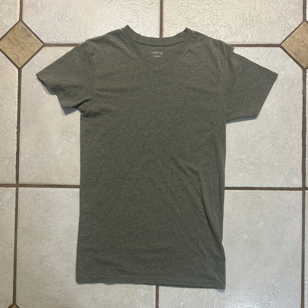 BCG Gray Short Sleeve Tee Classic Crew Neck